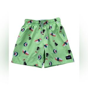 Abercrombie Kids Size 11/12 Bright Green Sushi Soy Sauce Swim Trunks Shorts
